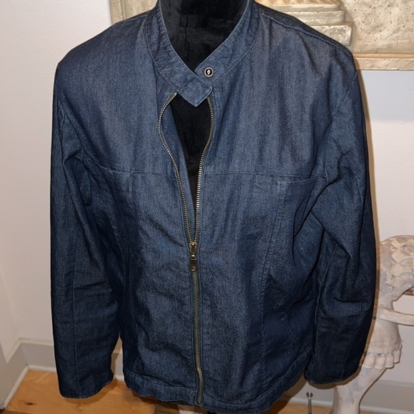 Kathy‎ Ireland dark denim zip up jacket Sz M - Picture 2 of 8